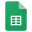 Google Drive pequeño: icono de hojas