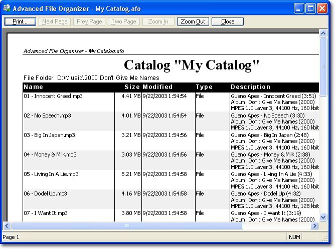 disk catalog organizer