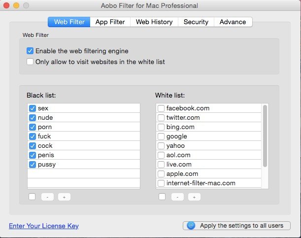 internet filter for mac