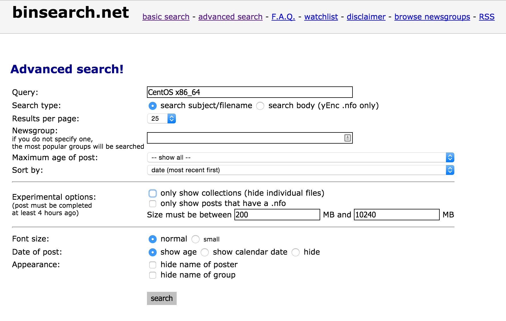 newsgroup nzb search