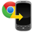 Petite icône Google Chrome vers téléphone