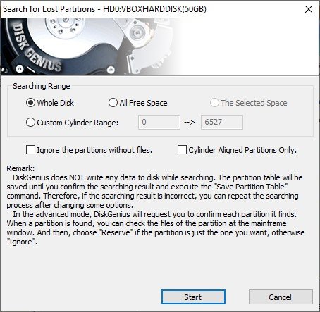 disk genius mount partition