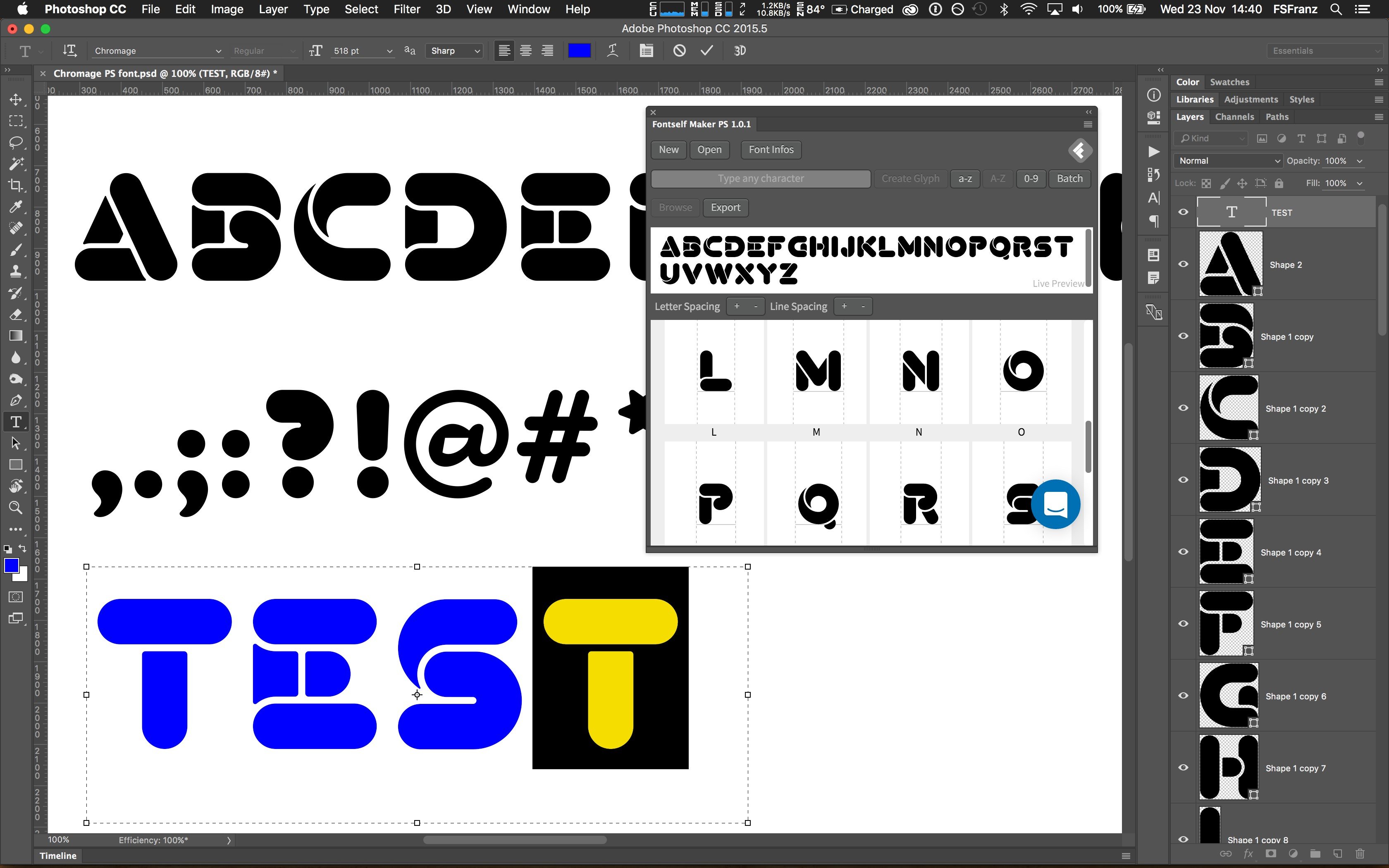 fontlab studio creating a font fontcreater