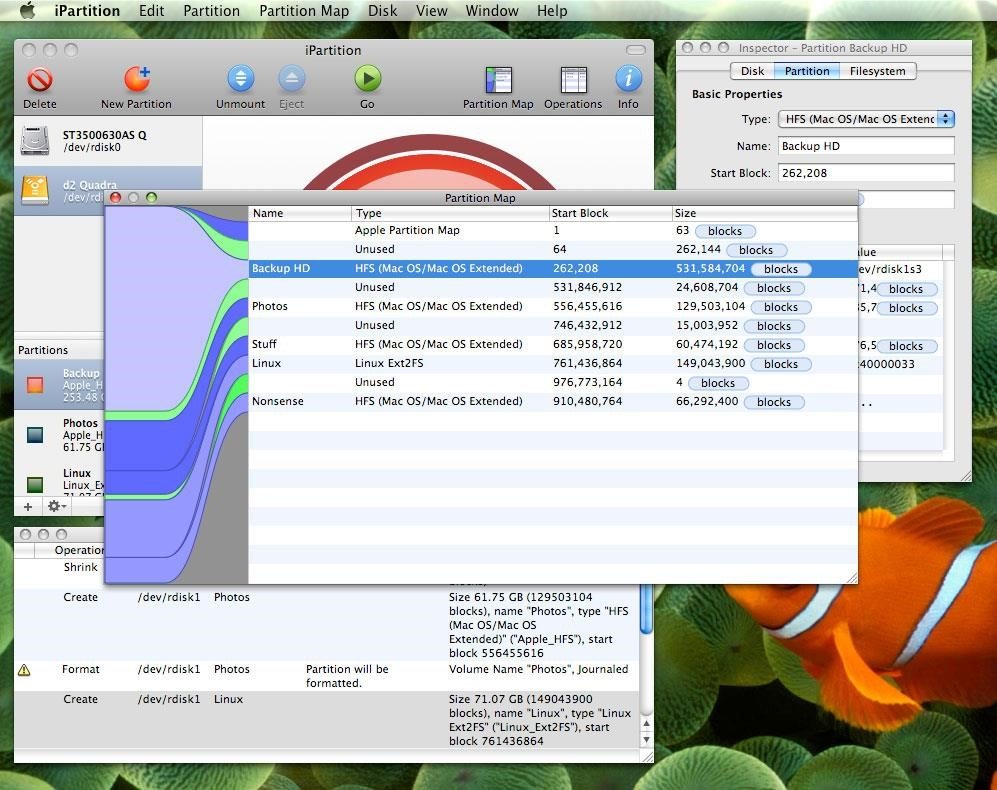 how to partition an external hard drive mac with ipartition
