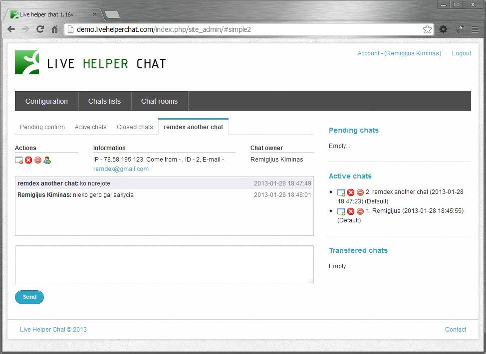 Free chat live helper Live helper
