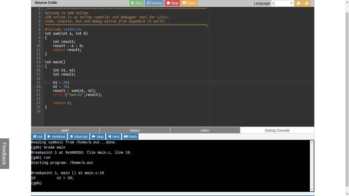 Coding c compiler. Onlinegdb c++. Vba компилятор.