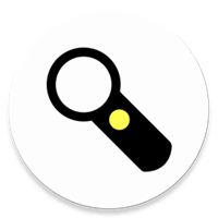 Flash to Torch - A magnifier with flashlight icon