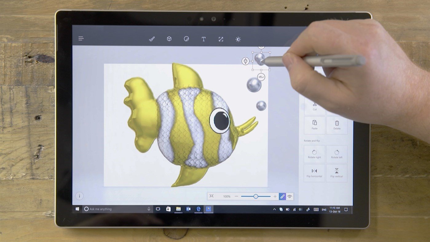 rotate image in paint 3d