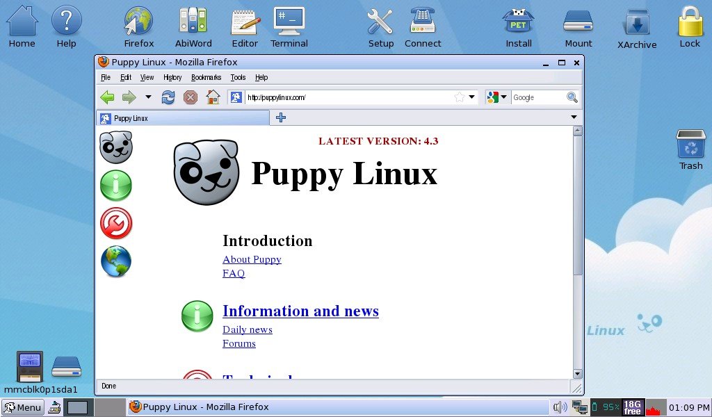 Puppy Linux の代替および類似のソフトウェア Progsoft Net