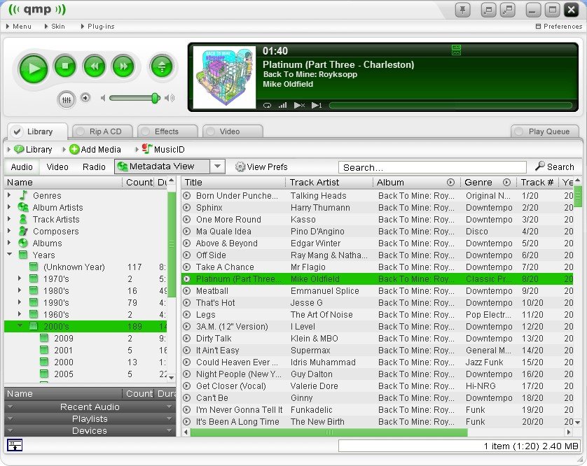 Quintessential Media Player の代替および類似のソフトウェア Progsoft Net